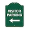 Signmission Visitor Parking Left Heavy-Gauge Aluminum Architectural Sign, 24" x 18", GW-1824-9743 A-DES-GW-1824-9743 - alternate 1